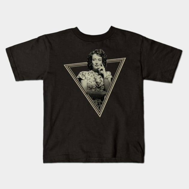 Joan Crawford Golden Age Hollywood Kids T-Shirt by Jokotingkir